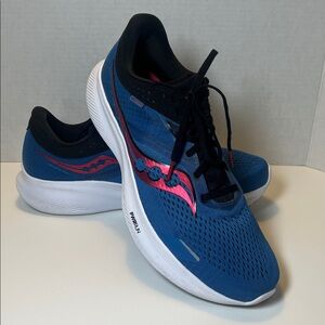 Mens Saucony Ride 16 Hydro/Black Athletic Running Sneakers Shoes Size 12